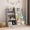 Gray, variant on Kids Bookshelf, 4-Tier Wooden Bookcase With 2 Shelves And Toy Storage Bin, MDF Board For Books And Toys Display In Childrens Room Playroom Nursery, 34.65 x 15.75 Inch White