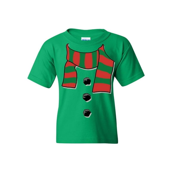 Big Boys T-Shirts and Tank Tops - Christmas Snowman Scarf
