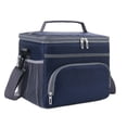 thumbnail image 3 of NFTIGB 16L Big Capacity Leak Proof Lunch Bag Thermal Large Picnic Cool and Warm Insulated Pack Outdoor Food and Beverage Storage Shoulder Bag, Blue, 3 of 3