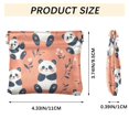 thumbnail image 3 of Leather Coin Wallet 4.33x3.74 Inch Portable Coin Wallet Coin Wallet Paper Wallet Card Wallet Storage Wallet Stylish and Sophisticated Cute Little Panda Seamless, 3 of 7