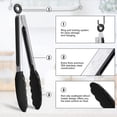 thumbnail image 4 of Premium Stainless Steel Locking Kitchen Tongs with Silicon Tips, Set of 2-9" and 12", 4 of 9