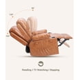 thumbnail image 3 of Garvee 22'' Recliner Massage Chair, Lazy Recliner Chair with Vibrating and Heating, Brown, 3 of 6
