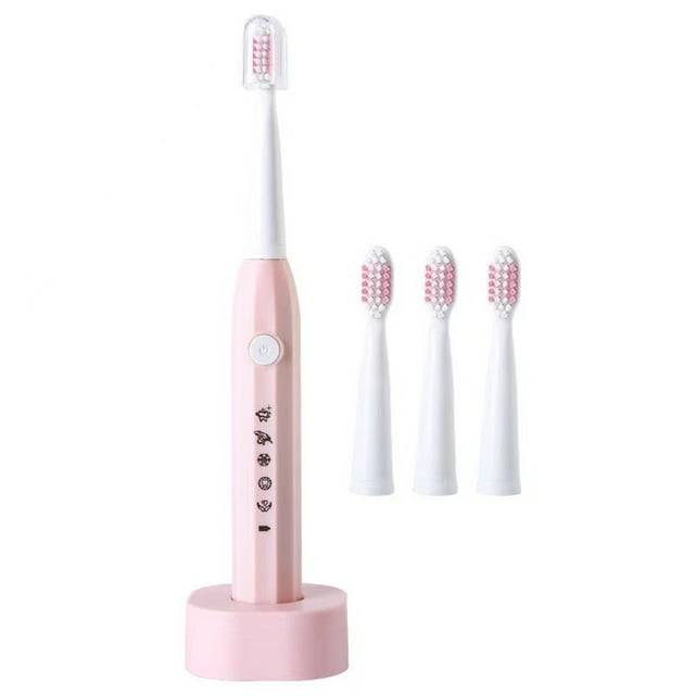 Rechargeable Toothbrush for Adults Sound Rechargeable Toothbrush for Adults and Kids,Travel Toothbrush with 4 Brush Heads,5 Modes Powertoothbrush,with Magnetic Base Charging
