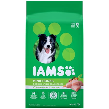 IAMS Adult Minichunks Small Kibble High Protein Dry Dog Food with Real...