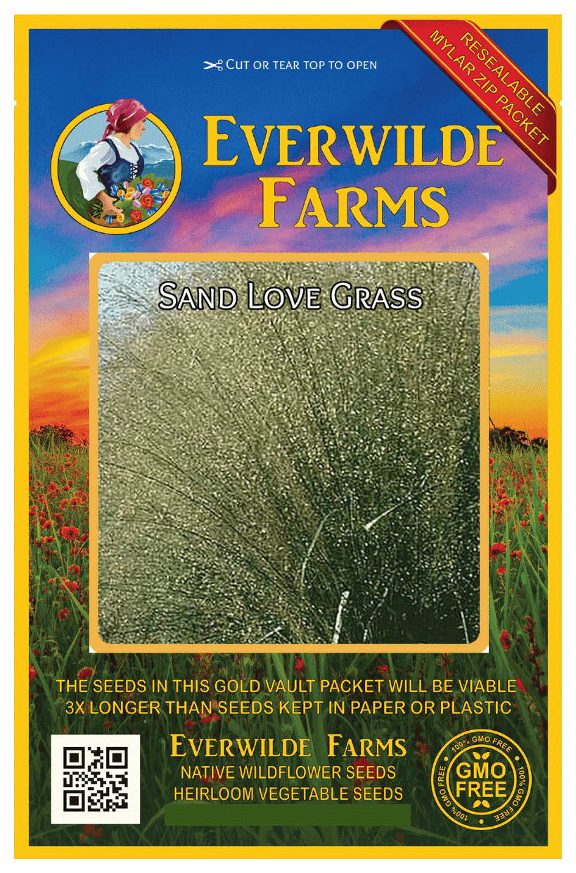 Everwilde Farms 1000 Sand Love Grass Native Grass Seeds Gold Vault
