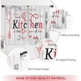 thumbnail image 2 of Red White Rustic Farmhouse Kitchen Curtains Vintage Country Wooden Plank Board Fork and Spoon Retro Wood Rod Pocket Funny Quotes Bedroom Living Room Treatment Fabric 2 Panels 27.5Wx39H Inch, 2 of 6