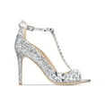 thumbnail image 2 of Jewel Badgley Mischka Womens Conroy Glitter Stilettos Dress Sandals, 2 of 4