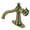 Brass, variant on Kingston Brass KSD3543CG Fuller One-Handle Single-Hole Bathroom Faucet with Deck Plate and Push Pop-Up Drain, Antique Brass