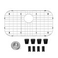 thumbnail image 1 of Protectores De Fregadero Para Fregadero De Cocina De 26.0 X 14.0 In, Protector De Fregadero De Acero Inoxidable Con Orificio De Drenaje Trasero, Rejilla Para Fregadero Para La Parte Inferior Del Frega, 1 of 5