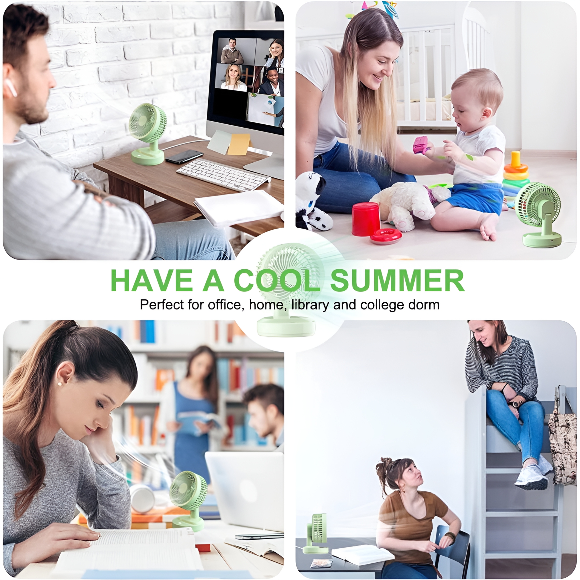 HIBIBUD 2026 New Air Circulator Fan 7" for Home, Office, Bedroom, Kitchen