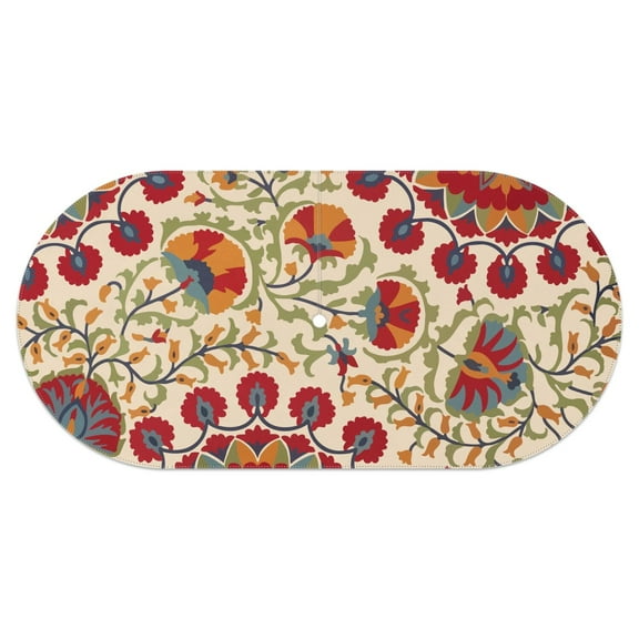 Outdoor Oval Waterproof Pioneer Tablecloth with Umbrella Hole and Zipper,Reusable Indoor/Outdoor Durable Table Cover for Patio, Party, Picnic 60 X 120 Inch