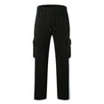 thumbnail image 4 of uikmnh Mens Sweatpants,Male Color Block Sweatpants Large Size Pant Loose Sports Patchwork Pockets Trousers,Size M, 4 of 8