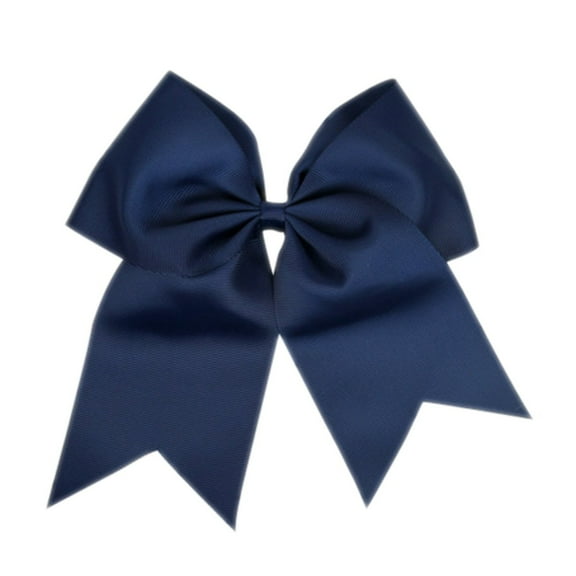 Women Teen Girls Large Classic Hair Accessories Big Hair Bow Ponytail Holder Hair Tie (Navy)