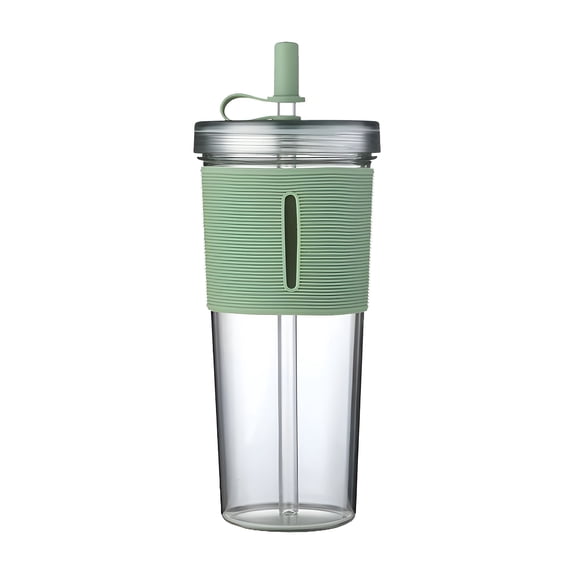 ACDANC 32 Oz Acrylic Travel Tumbler with Lid and Straw, Clear Double