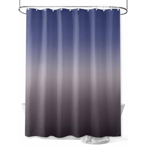Purple Gray Shower Curtain, Gradient Texture Waterproof Shower Curtain Set with 12 Hooks Lightweight Washable Fabric Shower Curtains for Bathroom 60x72 Inches