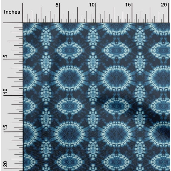 oneOone Cotton Cambric Dark Navy Blue Fabric Tie & Dye Shibori Sewing Craft Projects Fabric Prints By Yard 56 Inch Wide