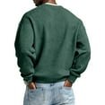 thumbnail image 4 of Hearthz Mens Long Sleeve Shirts Crewneck Waffle Knit Men's Sweatshirts Casual Loose Athletic Warm Knitted Sweaters Pullover, 4 of 4