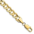 thumbnail image 5 of 14K Yellow Gold 8.5mm Open Concave Curb Chain Anklet Size 9, 5 of 5
