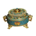 thumbnail image 3 of Soporte de Quemador de 2xTibet Contenedor de Quemador de de Aleación de Cobre Pintado, 3 of 9
