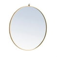 thumbnail image 5 of Metal frame Round Mirror with decorative hook 32 inch Brass finish, 5 of 5