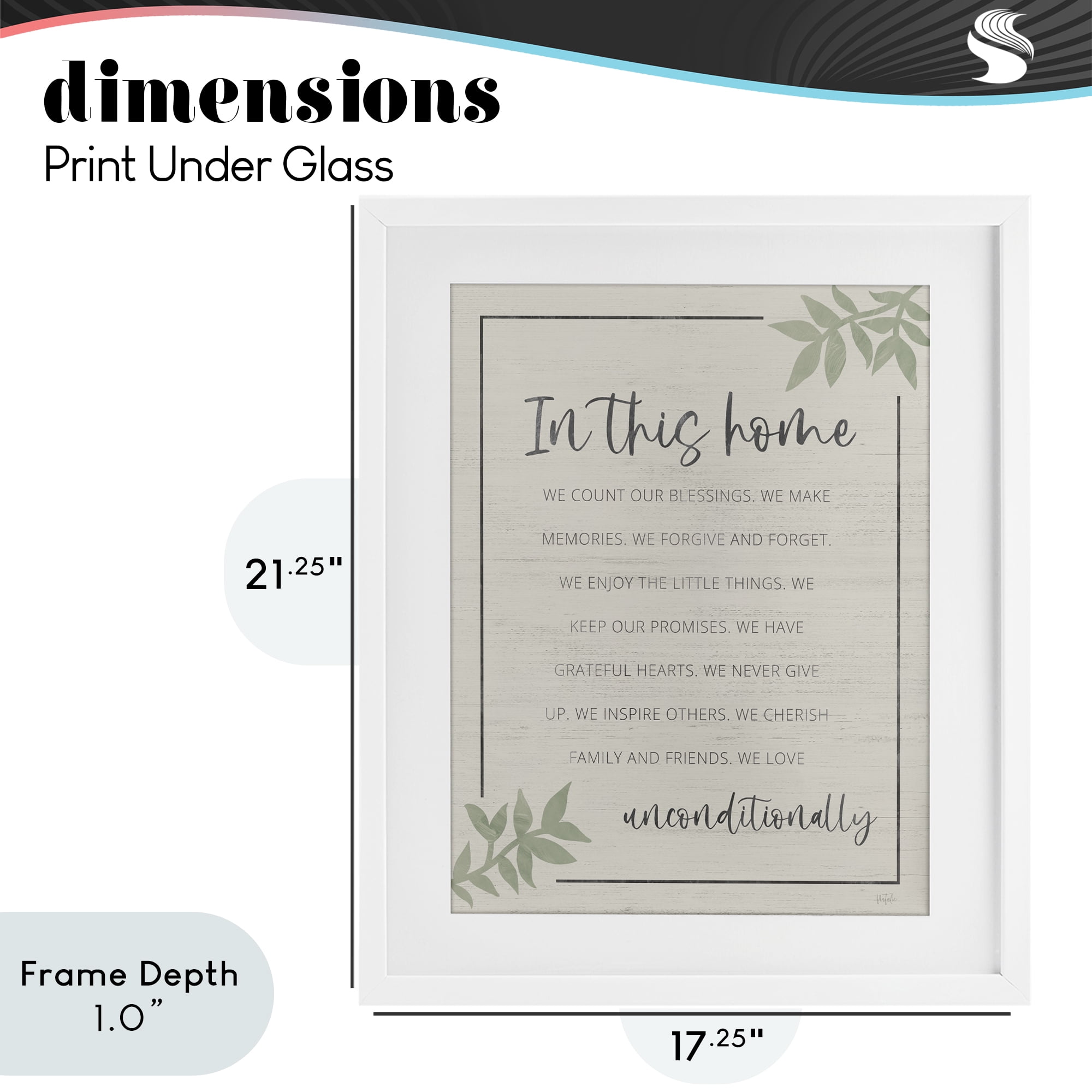 Stupell Industries We Love Unconditionally White Framed Print Under Glass, design by Natalie Carpentieri