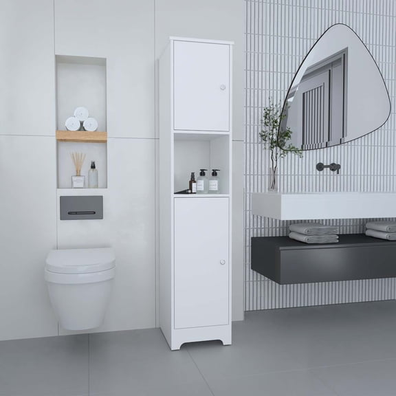 Brighton 1-Shelf Linen Cabinet White On-Site