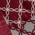 thumbnail image 4 of Violet Linen Signature Chenille Diamond pattern, Polyester Chenille Jacquard, with Fringes, Burgundy, 60 Inch x 18 Inch, Decorative Window Treatment Rod Pocket Curtain Valance, 4 of 7