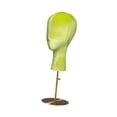 thumbnail image 4 of Soporte de exhibición de sombreros con modelo de cabeza de maniquí, base de metal ajustable, soporte de exhibición de sombreros Base verde y dorada, 4 of 8
