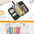 thumbnail image 5 of Watercolor Painting Houses Trees Spring Pencil Case Stationary Holder Pen Bag Pencil Pouch Tool Organizer 3 Compartments, 5 of 8