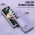 thumbnail image 4 of Case for Samsung Galaxy Z Fold 7, Anti-Scratch Shockproof Plating PC + PU Leather Ultra Slim, with Screen Protector Full Body Protection Case Cover for Samsung Galaxy Z Fold 7, Purple, 4 of 7