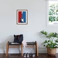 thumbnail image 3 of Art.com Electric Guitar Red White and Blue Music Art Print, Brown Frame Wall Art, 17" x 23", 3 of 5