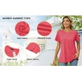 thumbnail image 5 of Rosvigor Blouses for Women Short Sleeve Shirts Casual Dressy Summer Tops with Pleats, 5 of 7