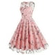 thumbnail image 4 of Vestido de Verano Sexy de la Moda de las Mujeres, Casual sin Mangas Cuello Redondo Impreso Vestido de Ruffle de Ajuste Delgado con Cinturón para la Fiesta Y el Uso Diario, 4 of 6