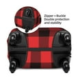 thumbnail image 4 of Bingfone Buffalo Plaid Red Black Luggage Cover Washable Suitcase Cover Protector Anti-Scratch Suitcase Cover Fits 18-32 Inch Luggage, 4 of 9