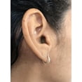 thumbnail image 3 of Ahansh Jewels Round Moissanite Huggie Hoop Earring For Women's 925 Sterling Silver, 3 of 5