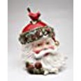 thumbnail image 2 of Fine Ceramic Hand Painted Christmas Santa with Red Cardinal and Pinecone Cookie Jar, 10 3/4" H, 2 of 2