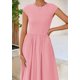 thumbnail image 5 of Vestido PRETTYGARDEN para mujer, casual, verano 2025, maxi rosa, 5 of 9