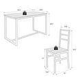 thumbnail image 4 of 5-Piece Modern Dining Table Set for 4,Wood Kitchen Table Chairs Set for Small Place, Kitchen, Dining Room,Brown+White, 4 of 6