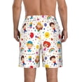 thumbnail image 3 of KLL Childrens Party Men's Casual Summer Beach Shorts Hawaiian Shorts with Pockets-XX-Large, 3 of 5