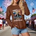 thumbnail image 4 of Leey-World 250 Years 1776-2026 250th Birthday Eagle Liberty Bell T-Shirt 4th Of July Tops(Brown,M), 4 of 9