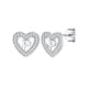 thumbnail image 1 of Pendientes de corazón de plata esterlina Silvora con Letra P, Pendientes de botón iniciales de mujer Pequeños pendientes de amor de CZ Joyería hipoalergénica Regalos, 1 of 8