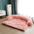 thumbnail image 2 of Xihbxyly Cómoda Cama para Mascotas, Forma Redonda para Acurrucarse, Relleno Suave para Aliviar Las Articulaciones, Material de Pelo Sintético, Diseño Acogedor y Autocalentable, Base Resistente Al Agu, 2 of 3