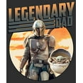 thumbnail image 2 of Men's Star Wars: The Mandalorian Din Djarin and Grogu Legendary Dad  Graphic Tee Charcoal Small, 2 of 5