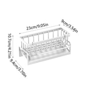 Kitchen Sink Caddy Sponge Holder,Sponge Holder for Kitchen Sink,Expandable Dish Drying Rack with Drainboard,Rustproof Sink Caddy with Brush Holder(White 9.05*4.33*3.54in)from QiwagFerng