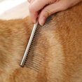 thumbnail image 4 of Dog Combs Cat Combs 3 Pack Pet Combs Stainless Steel Metal Comb Wide Tooth Comb&Dense Tooth Comb Flea Comb For Cats Dogs Dog Grooming Comb-Silver, 4 of 5