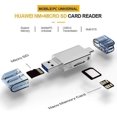 thumbnail image 5 of USB-C to NM Nano Memory Card and Micro SD TF Card Reader for Huawei Phone 56.2*22*9.45mm Silver, 5 of 5