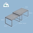 thumbnail image 5 of SONGMICS Spice Racks, Set of 2 Metal Cabinet Shelf Organizers, Countertop Organizers, Shelf Risers, Stackable, Expandable, Silver, 5 of 5