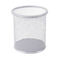 thumbnail image 4 of GFHFHITJ Pen Holder, Pencil Holder Cup for Desk, Black Mesh Metal Pen Organizer for Home Office, Desk Accessories & Workspace Pencil Container(Silver), 4 of 5