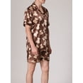 thumbnail image 3 of SUNSIOM Men Silk Satin Pajamas Sets Short Sleeve Sleepwear Button-Down PJs Sets Two-Pieces Loungewear, 3 of 6