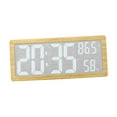 thumbnail image 2 of Reloj de pared BLESIY Digital de 14 pulgadas con marco de bambú estilo c, 2 of 8